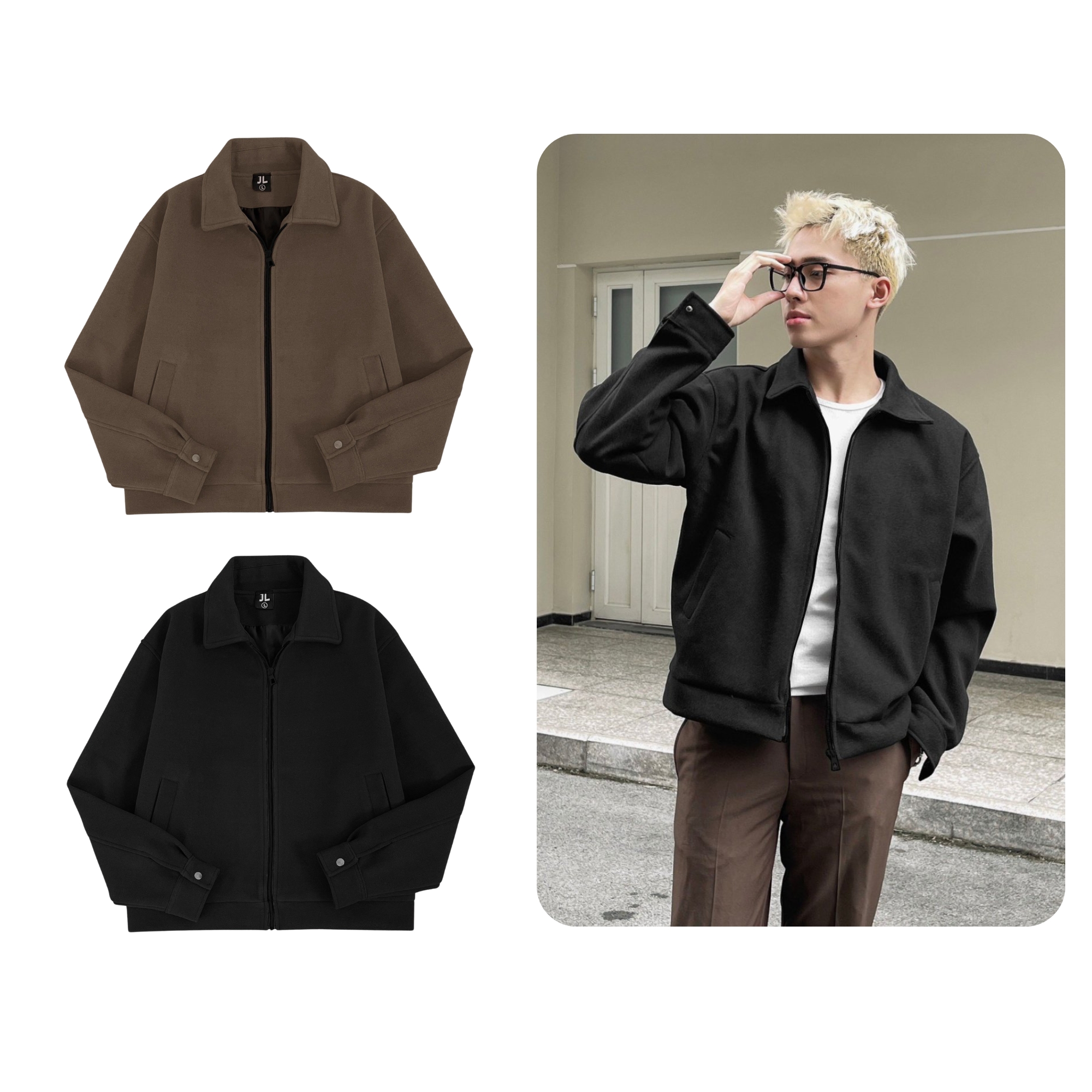 Áo khoác dạ Nino Jack Lane, Áo khoác form rộng nam nũ unisex, Local Brand JACK LANE