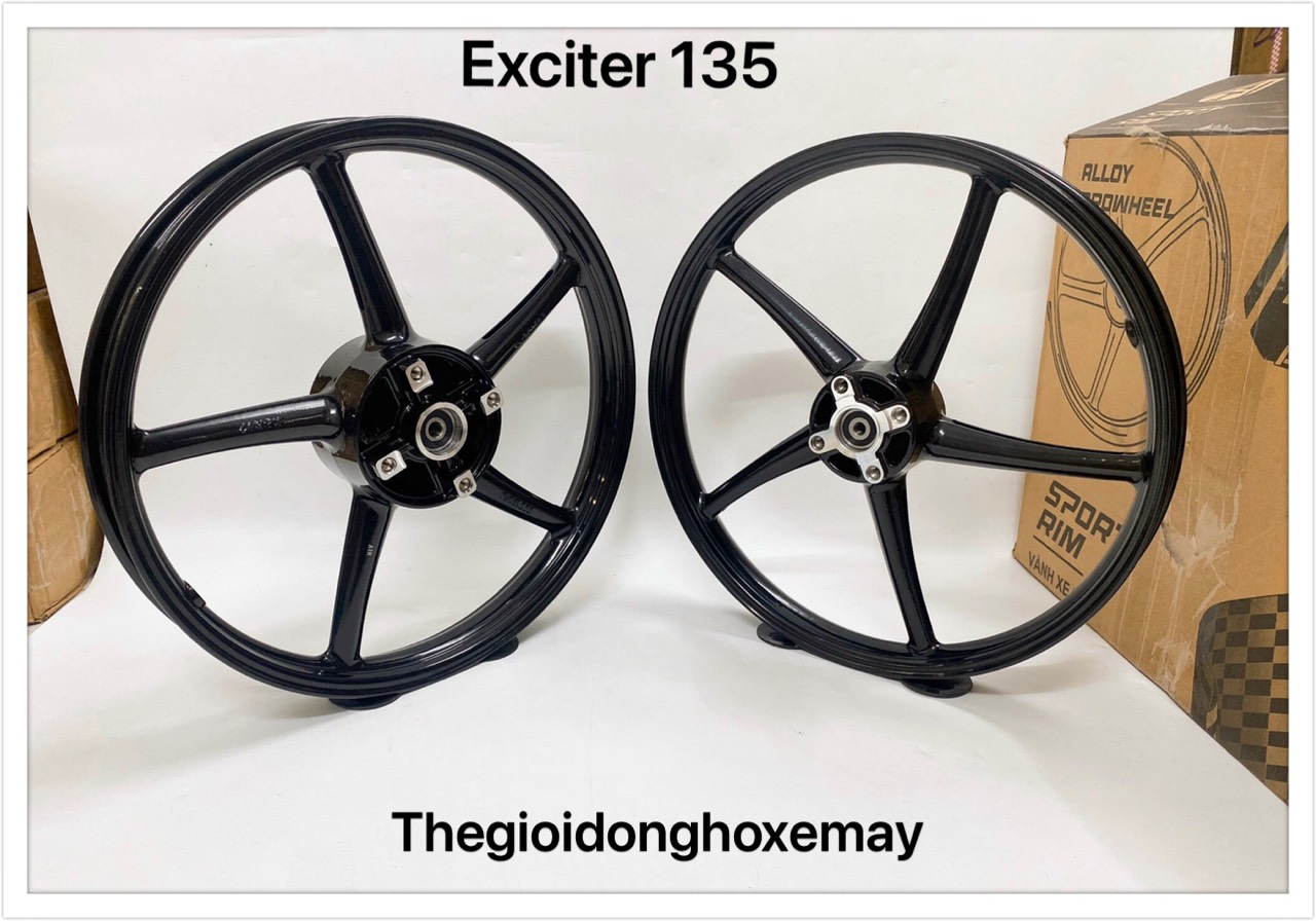 Mâm vành xe máy atr enkei 5 cây đúc exciter 135 2 đĩa 1.4-1.6
