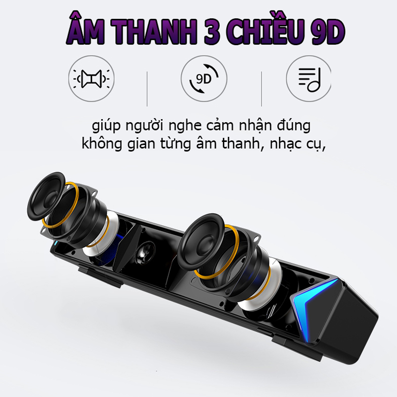 Loa máy vi tính bluetooth sada s13, hỗ trợ bluetooth, usb, tf, jack 3.5mm, có đèn led sáng 2 cạnh - loa tivi - loa sunpass - loa công suất lớn