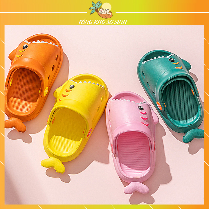 Dép sục cá mập baby shark bé trai bé gái, dép đi trong nhà tắm đế mềm chống trượt thiết kế hình cá mập hoạt hình phong cách hàn quốc cho bé, dép cho bé trai, bé gái , dép hình cá cho bé