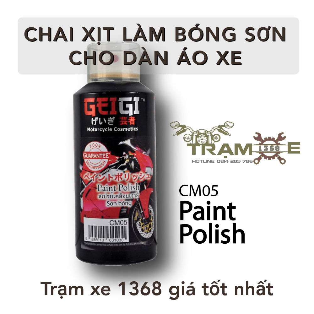 CHAI XỊT LÀM BÓNG VÀ PHỤC HỒI MÀU SƠN XE CỦA HÃNG SAMURAI PAINT - CHẤT ĐÁNH BÓNG SƠN CM05 150ML
