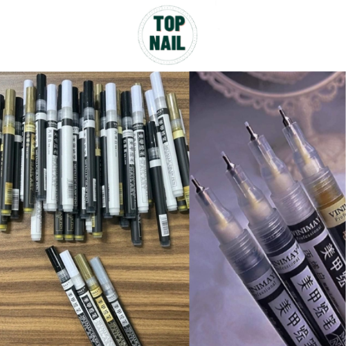 Bút vẽ nét VINIMAY trang trí móng nail chính hãng , Cọ ngòi bút vẽ nét chữ ký kẻ