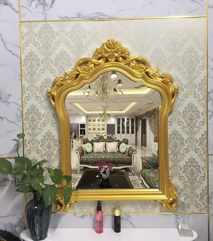 Gương phòng khách treo tường tân cổ điển 72x93cm_DPG834