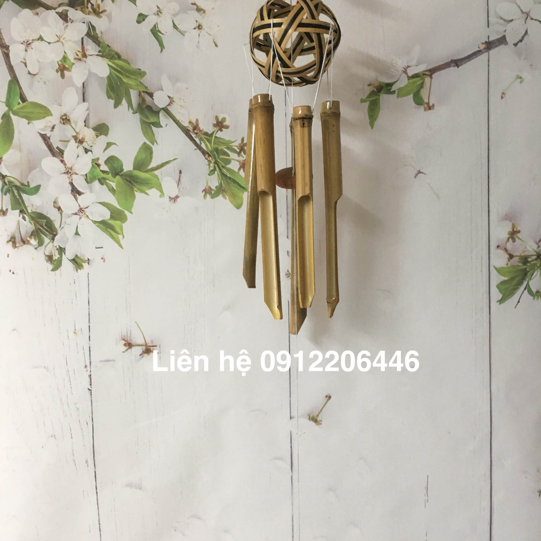 Chuông gió tre , chuông gió trúc hình cầu nhỏ