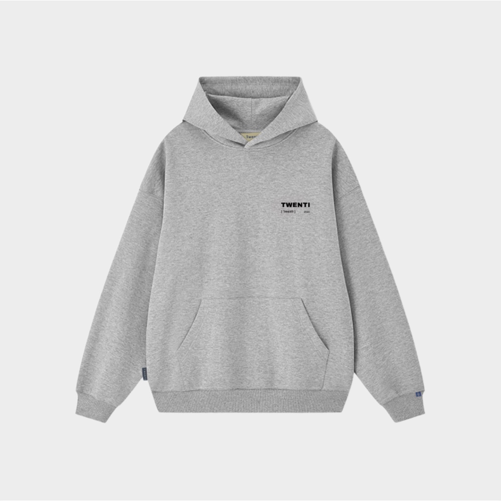 Áo hoodie twenti nỉ cotton 2022 in basic form ngắn