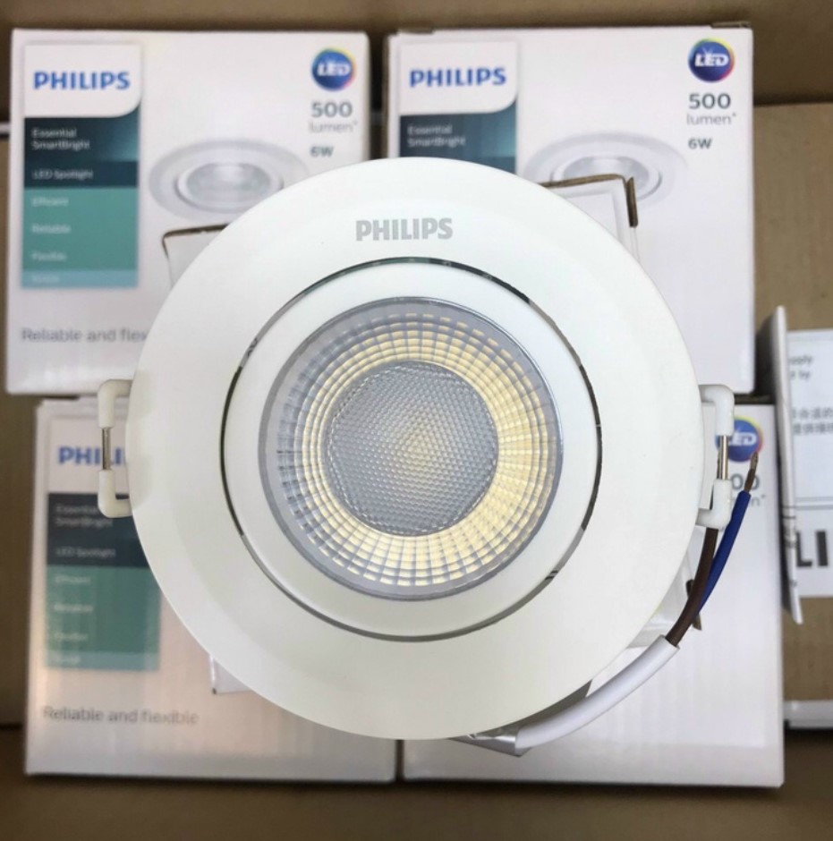 Đèn led âm trần chiếu điểm tròn philips rs100b