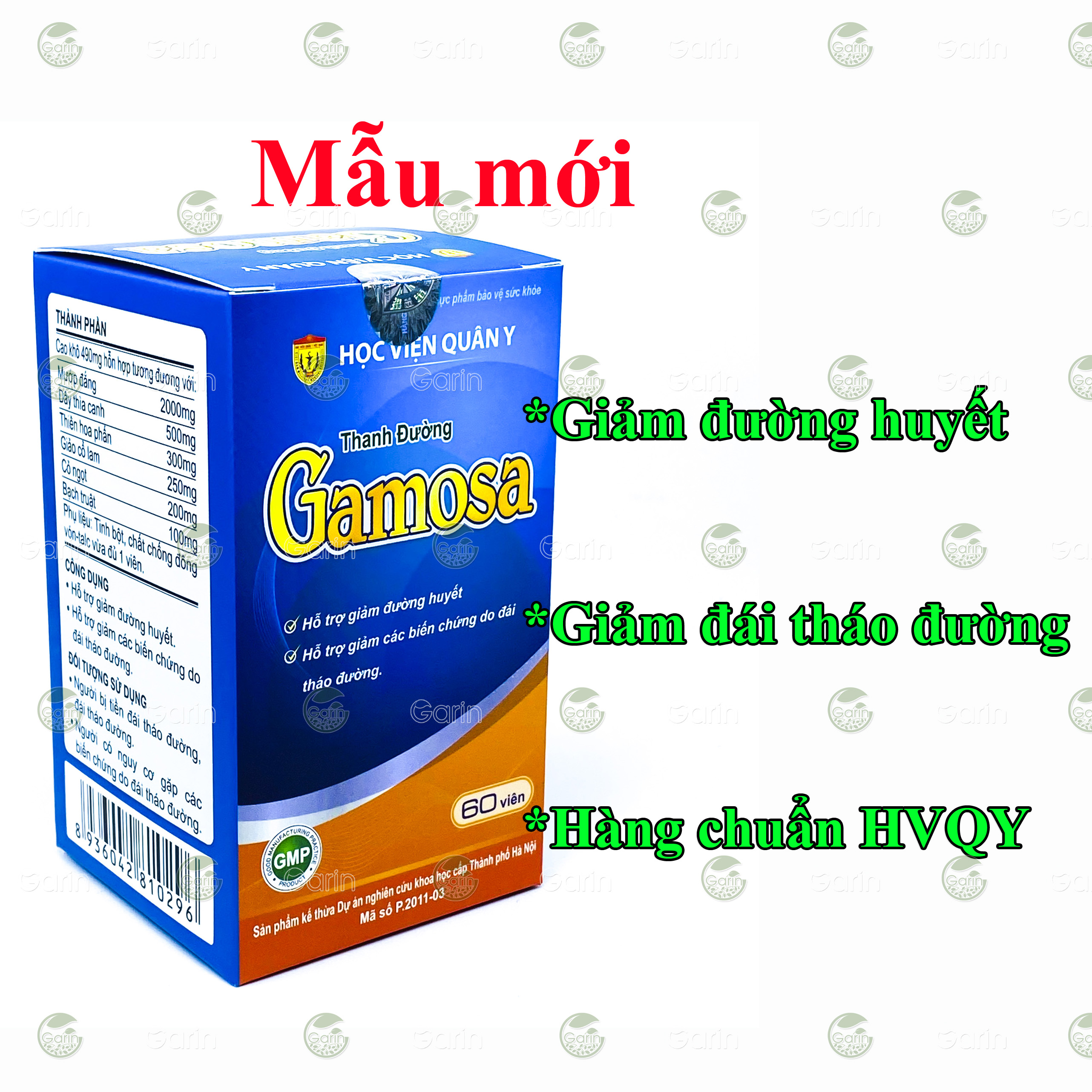 [HCM]Thanh đường Gamosa Học Viện Quân Y 60 viên giúp giảm đường huyết giảm các biến chứng do đái tháo đường phòng ngừa tiểu đường tăng sức đề kháng cho cơ thể