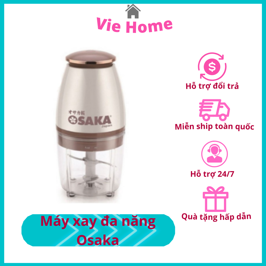 Máy xay thịt, sinh tố, đá Osaka chính hãng, máy say sinh tố hoa quả đa năng cầm tay mini
