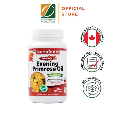 Tinh Dầu Hoa Anh Thảo Evening Primrose Oil David Health Hỗ Trợ Cân Bằng Nội Tiết Tố Làm Đẹp Da