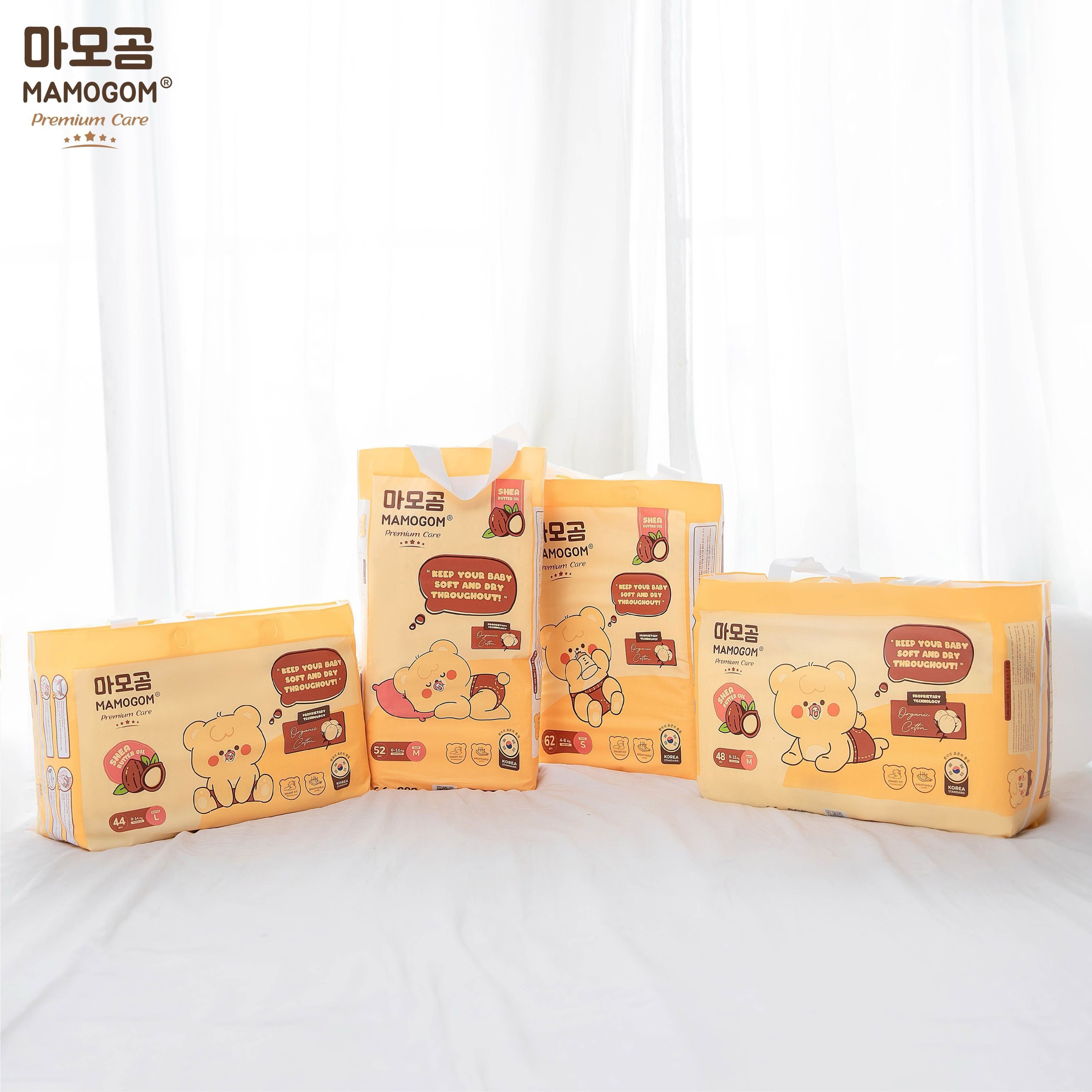 Bỉm hữu cơ Mamogom phiên bản Premium Care mẫu mới,khoaitayshop