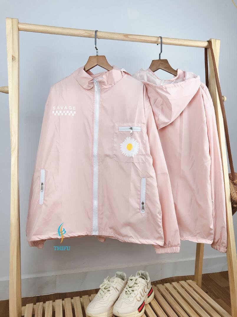 (Kèm hình thật) Áo khoác dù nam nữ thêu form rộng đơn giản dễ mặc FASHION 2020