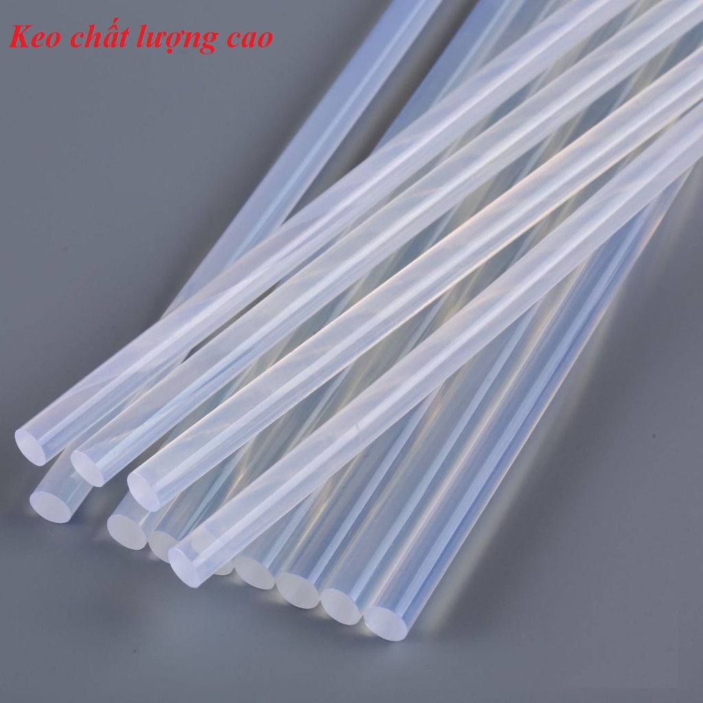Combo 5 thanh keo nến silicone to+nhỏ, que keo nến silicon, thanh keo nến silicone dành cho súng máy bắn keo 20w - 80w size to - nhỏ. 7mm - 11mm-25cm