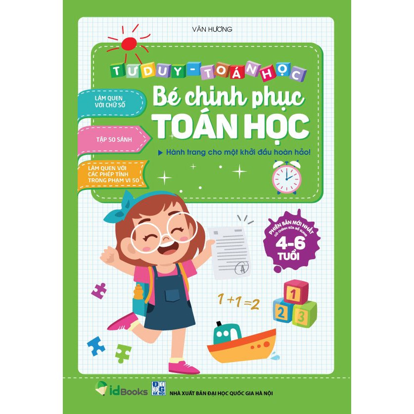 Sách - tư duy toán học - bé chinh phục toán học 4-6 tuổi - phiên bản mới nhất - 100 trang - ntbooks