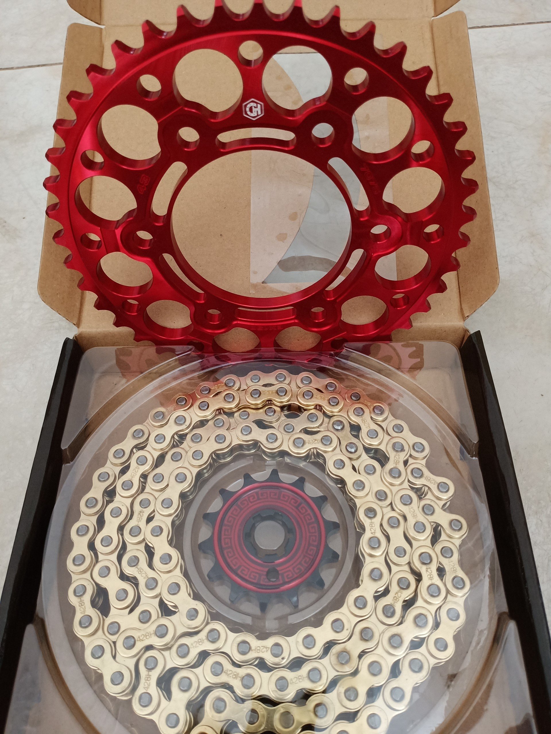 [HCM]Nhông sên dĩa NHÔM HOA VĂN exciter 150 hàng Thái - bo nhong sen dia exciter hang thai- shopnhongsendia - Tây Thành Shop chuyên nhông sên dĩa