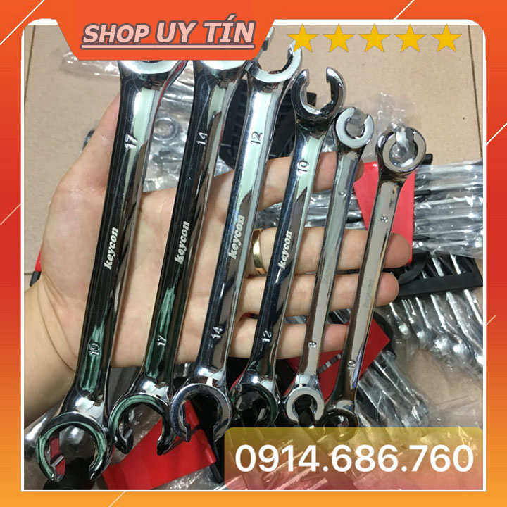 Bộ cờ lê tháo, mở ống tuy ô dầu 6 chi tiết không gỉ và không bám dầu