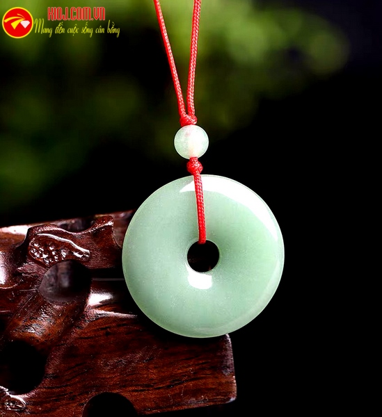 Mặt dây chuyền đồng điếu đá cẩm thạch - kioj