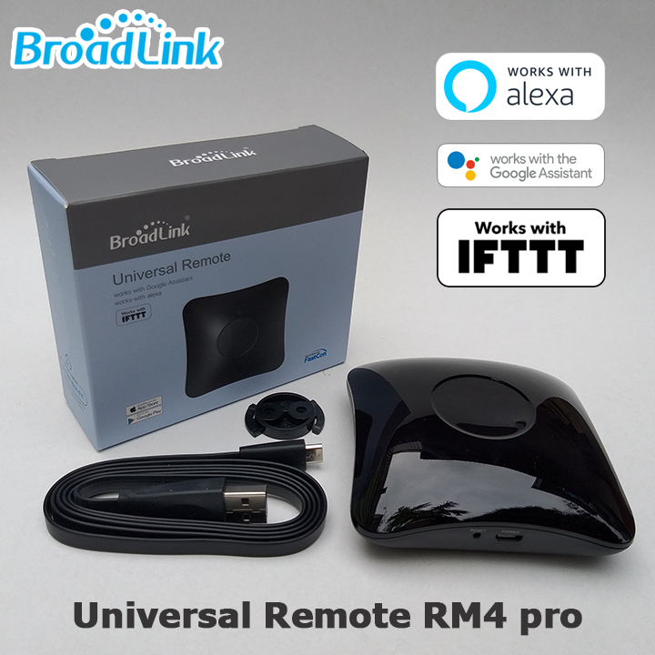 Bộ trung tâm điều khiển từ xa Broadlink RM4 PRO và cảm biến nhiệt độ độ ẩm HTS2 phiên bản quốc tế Universal Remote IR RF