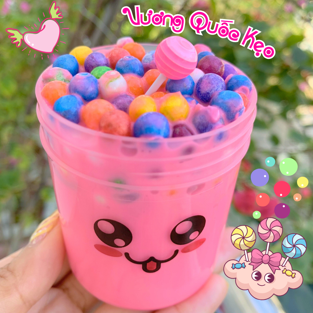 Slime xốp giòn kẹo mút đủ màu / đồ chơi slime thơm dẻo bóp đã tay/ chứng nhận hợp quy an toàn