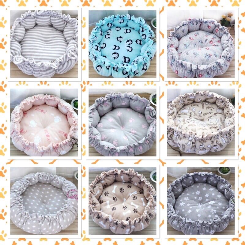 Nệm, đệm cho chó mèo, đệm tròn rút dây cho chó mèo, nệm rút kích thước d55cm - bompet