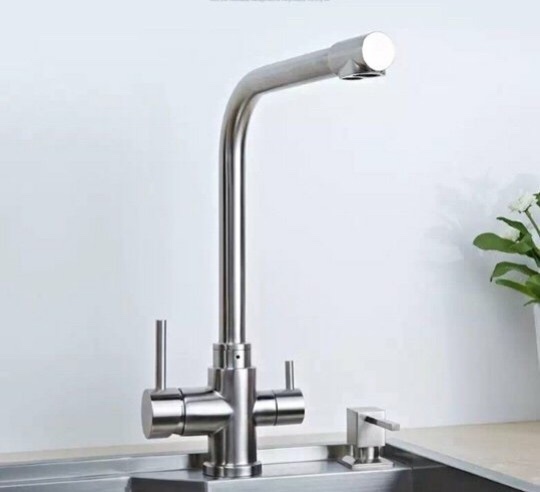 Vòi rửa bát 3 đường nước inox 304 TS109