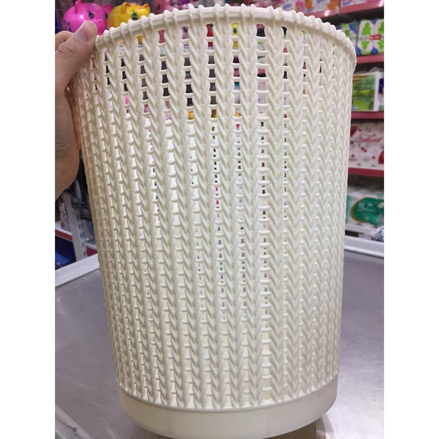 Sọt nhựa giả mây, đựng rác, trồng cây tiện lợi