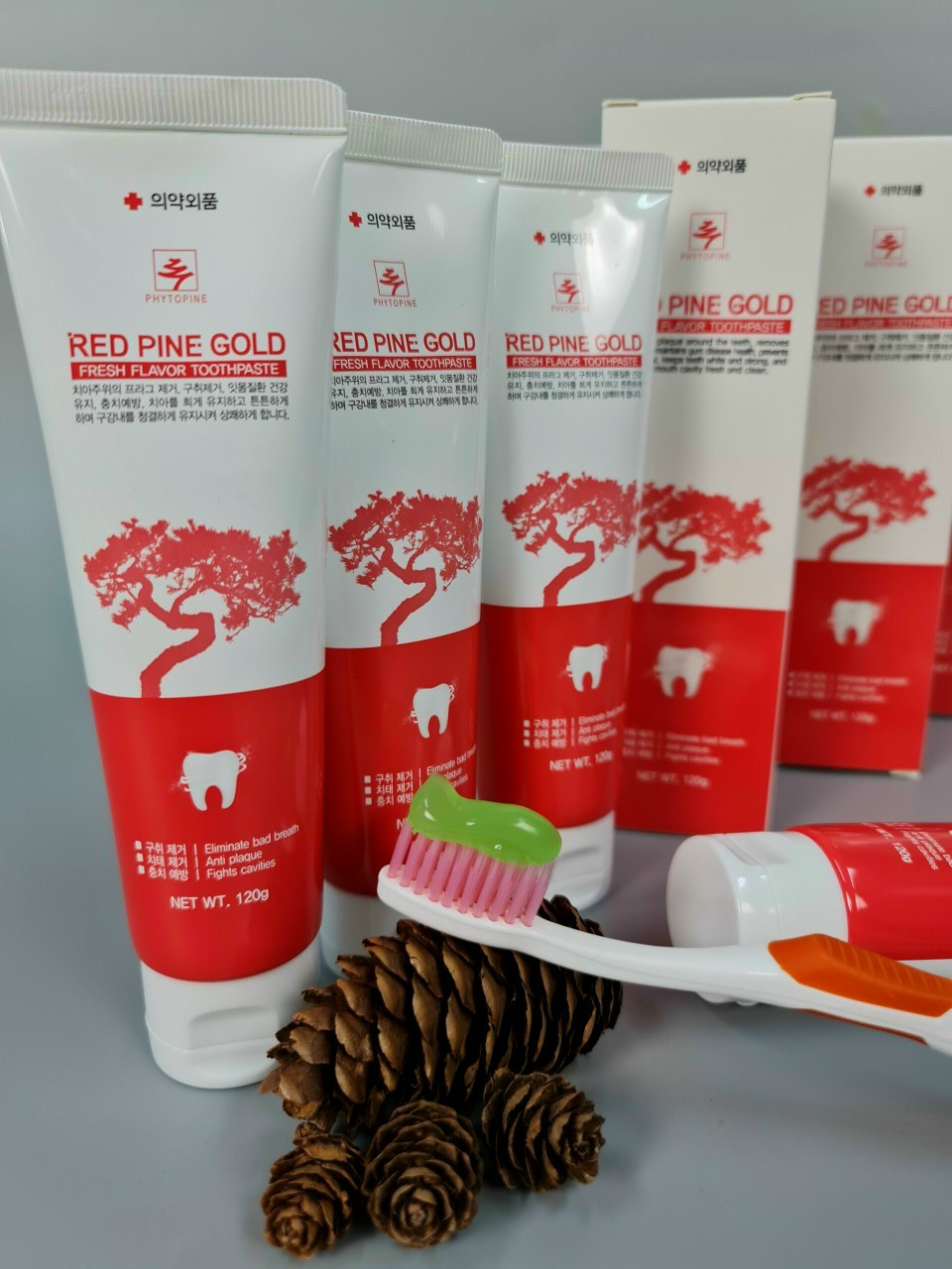 Kem đánh răng hàn quốc - tinh dầu thông đỏ