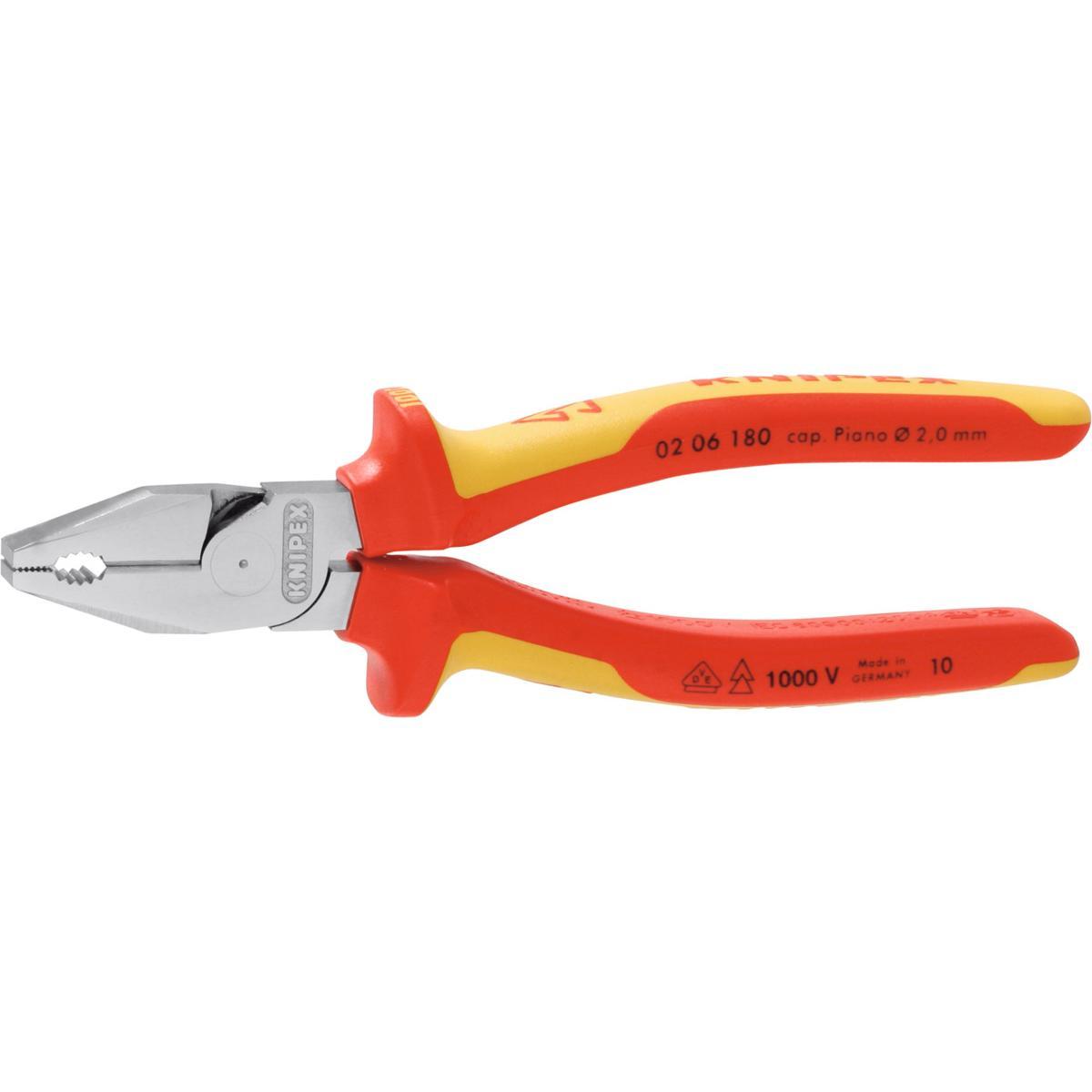Kềm đa năng mạ crom, cách điện knipex dài 225mm 02 06 225