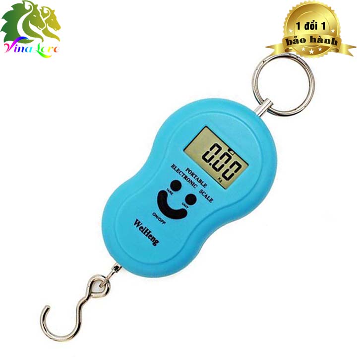 Cân treo điện tử mini cầm tay mặt cười 40Kg