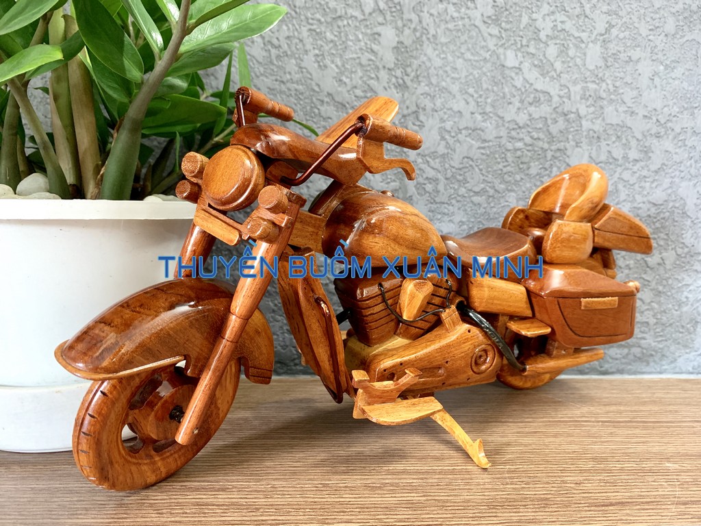 [HCM]Xe Mô Hình Trưng Bày | Xe Mô Tô Gỗ Harley Davidson Touring (Loại Đẹp) | Size Lớn 36cm