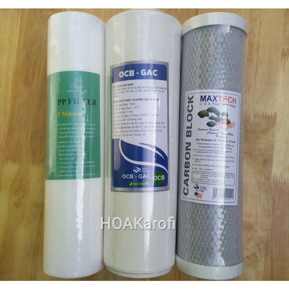 Bộ lõi lọc nước pp nesca số 1 2 3 - cho các loại máy lọc nước ro