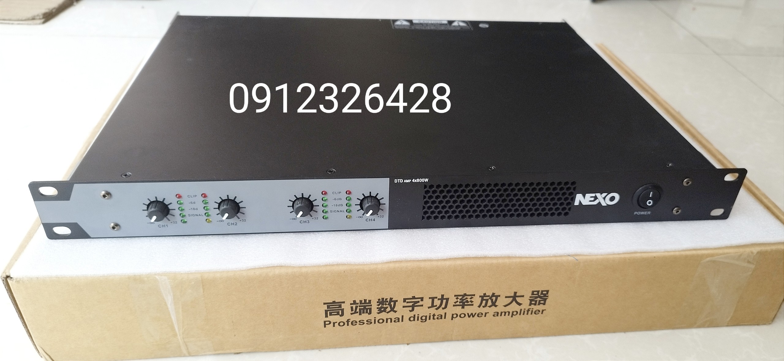 Main công suất, cục đẩy class d u4 nexo 3200w x 4 kênh - giá 1 chiếc