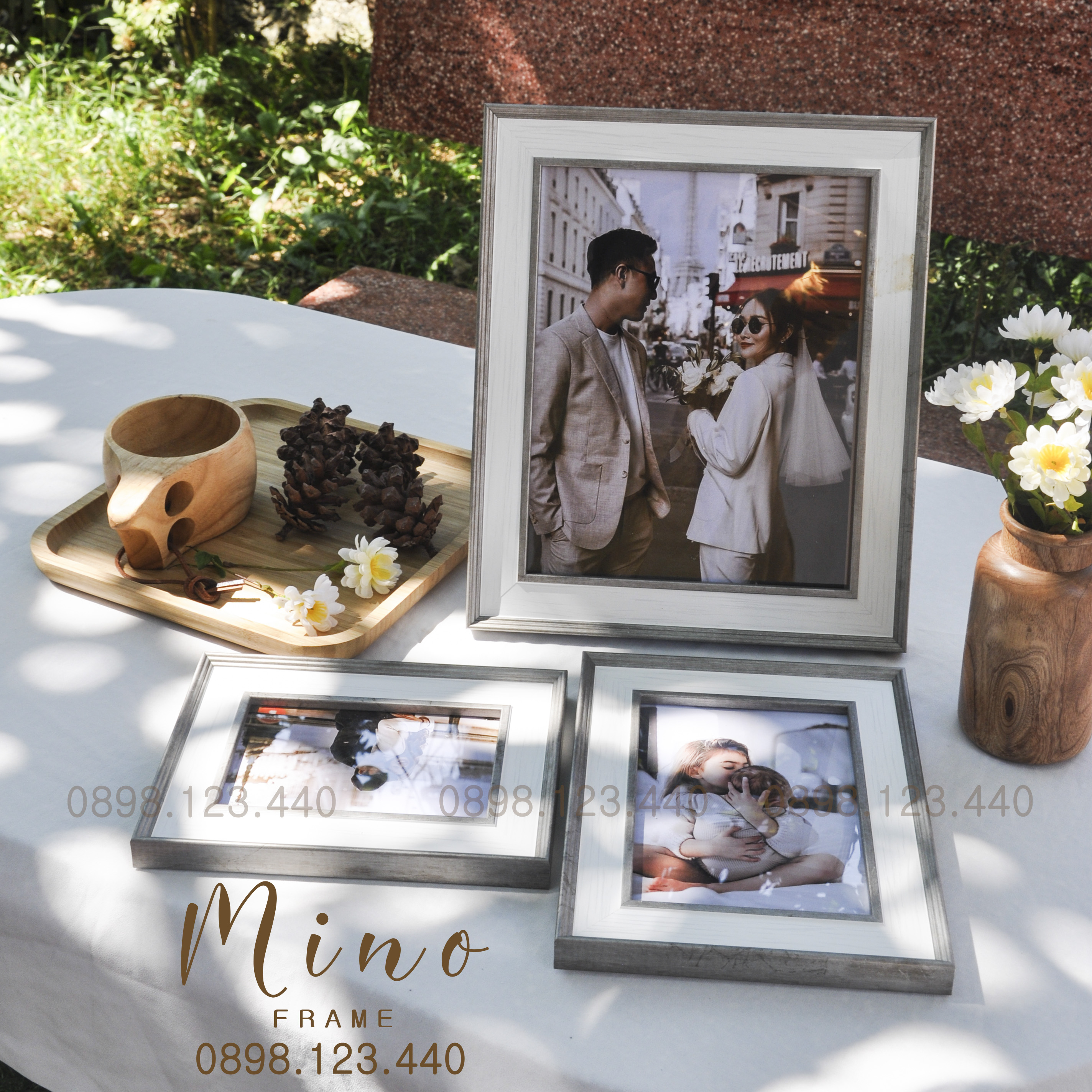 Khung ảnh để bàn, làm quà tặng trang trí mino frame kh10a