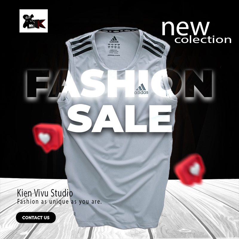 Áo ba lỗ nam adidas, áo thun sát nách nam cao cấp 95% spandex 5%cotton dáng thể thao
