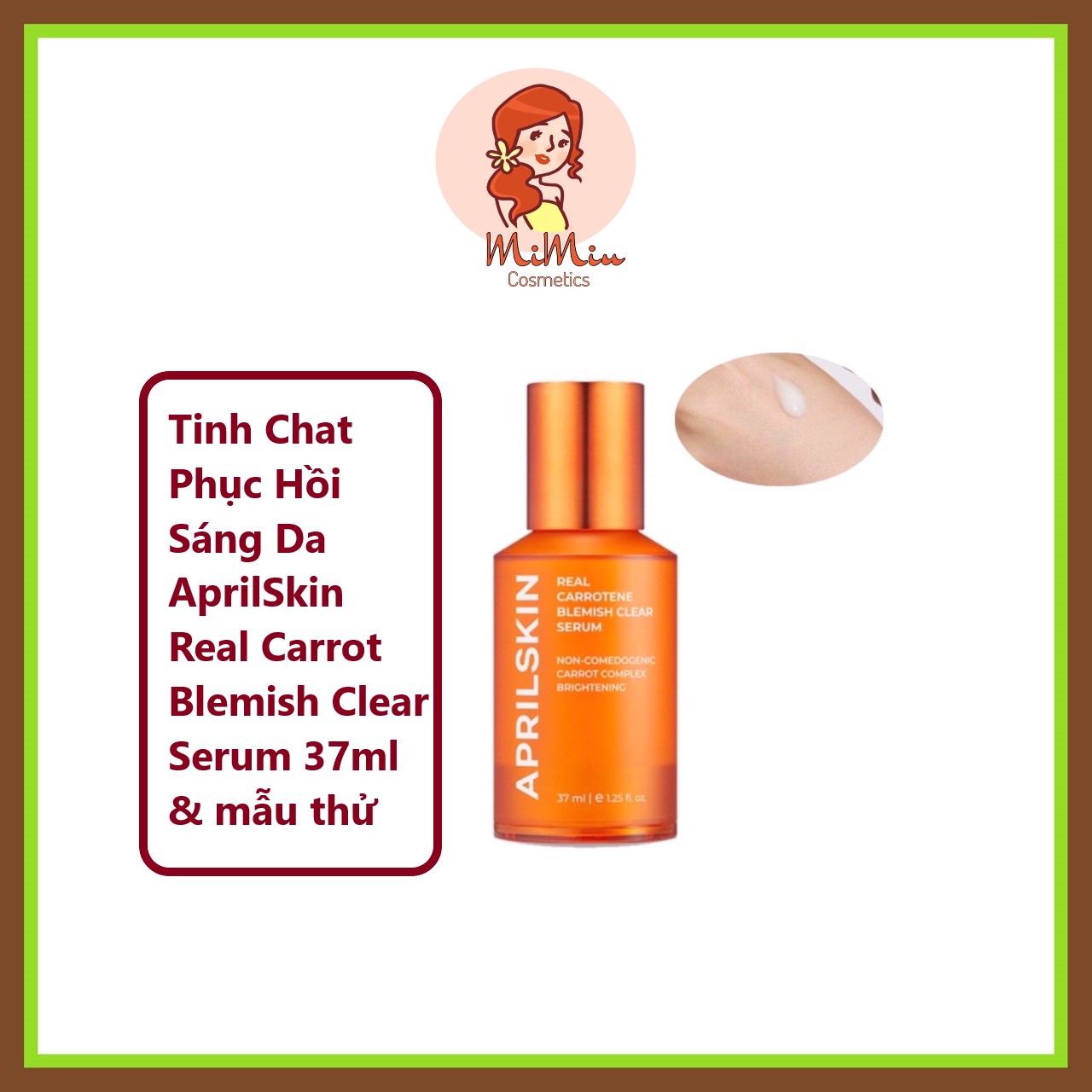 Tinh chất phục hồi sáng da aprilskin real carrot blemish clear serum