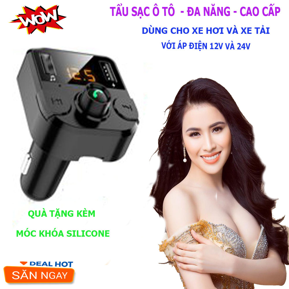 Bán Sạc Điện Thoại Trên Ô Tô, Đầu Cắm Sạc Ô Tô, Bộ chia tẩu sạc xe hơi cao cấp, Tẩu Sạc Ô Tô Thông Minh Đa Năng Kết Nối Bluetooth, Định Vị GPS, Nghe Nhạc, FM, Sạc Pin, Nghe Điện Thoại Rảnh Tay-Sang Trọng Nhỏ Gọn