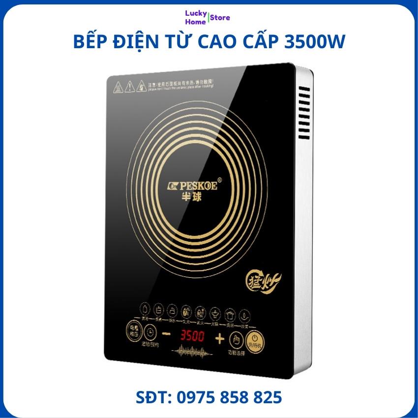 Bếp điện từ cao cấp công suất lớn Pesoke bếp điện từ cảm ứng mặt gốm, bếp điện từ chống nước 4D cao cấp