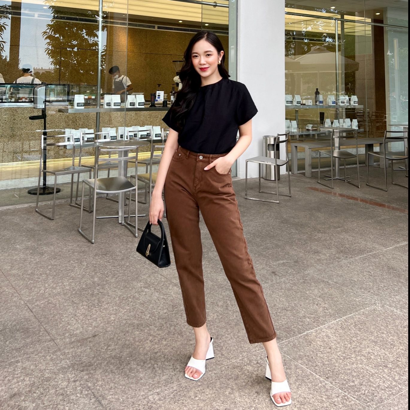 Olv - quần brownie basic jeans