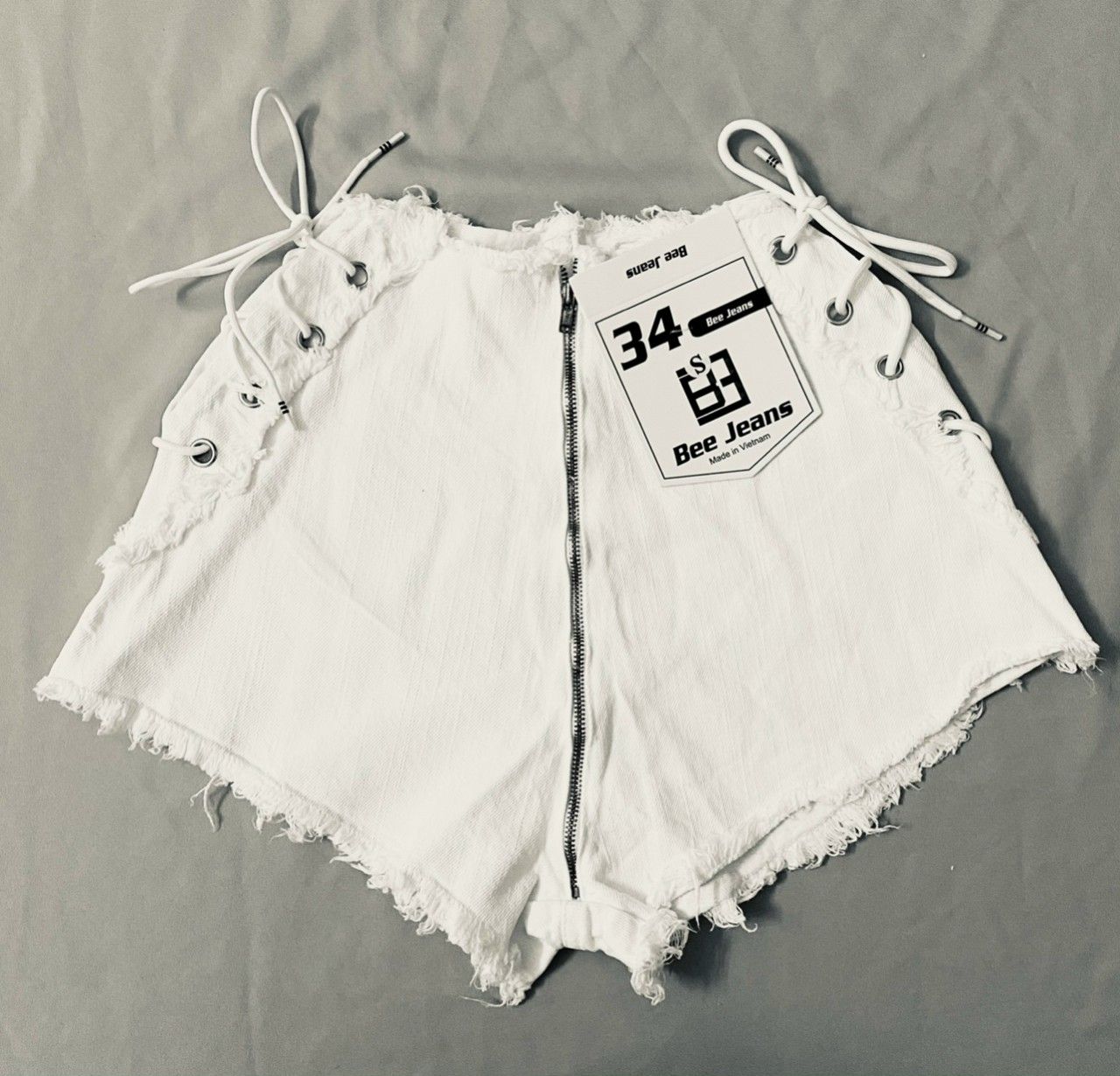 QUẦN SHORT NỮ ĐAN DÂY HÔNG
