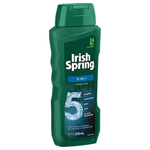 Dầu gội và sữa tắm nam irish spring 5 in 1 của mỹ tiện dụng trong cùng 1 sản phẩm - 532 ml