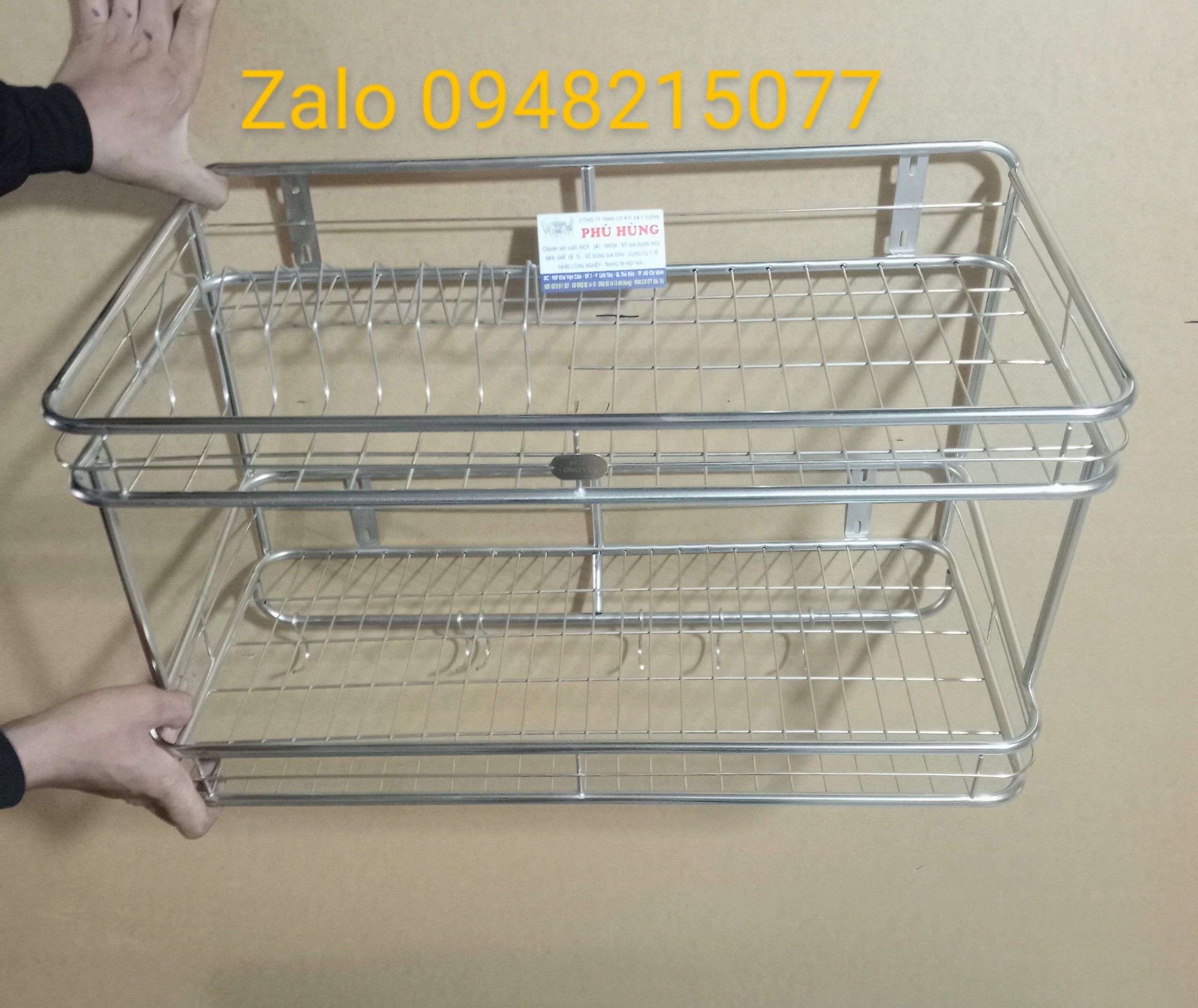 Kệ chén treo 2 tầng kt 70x30x40