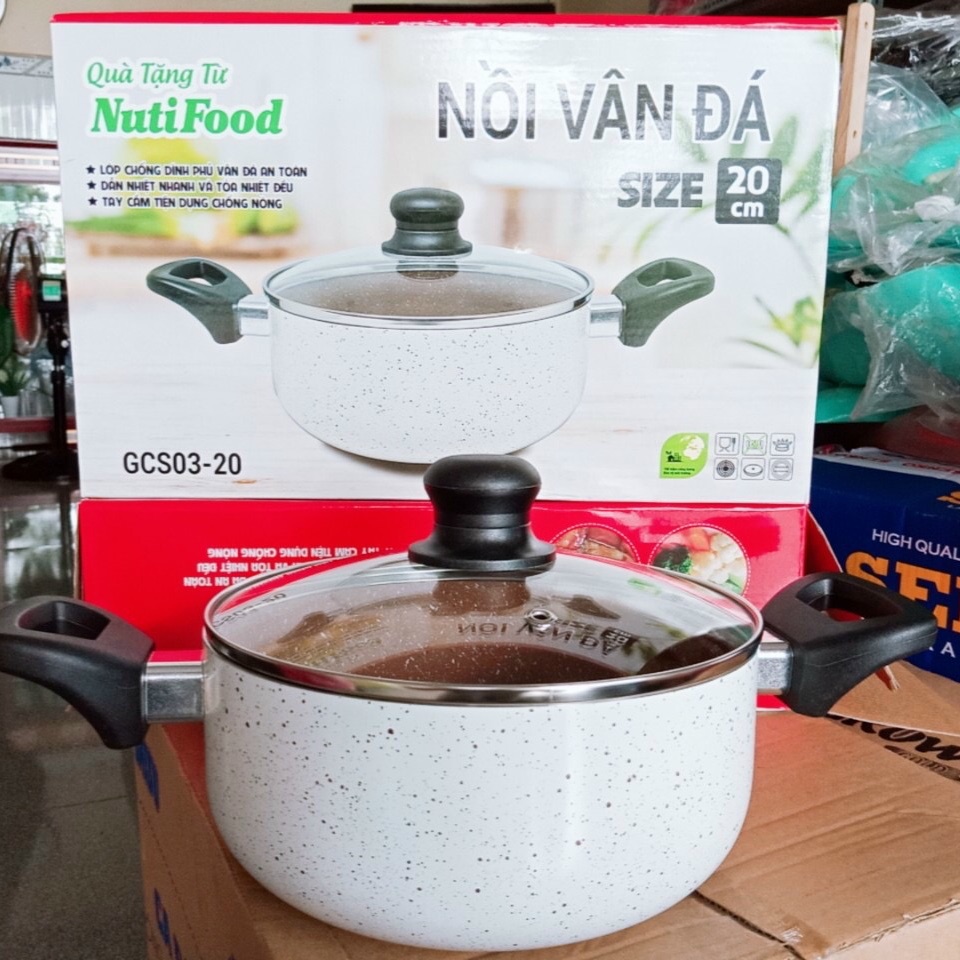 🌱NỒI VÂN ĐÁ 20CM HKM NUTIFOOD