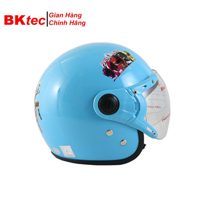 Mũ bảo hiểm 3/4 đầu dành cho bé trai, nón bảo hiểm cao cấp Bktec