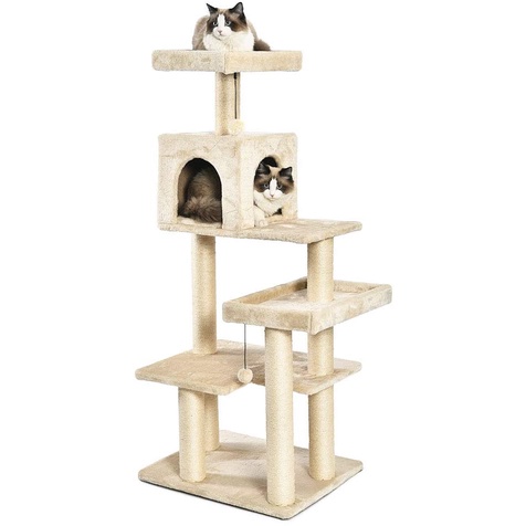 Cat tree trụ cào móng cho mèo nhà cây cho mèo làm bằng gỗ bền đẹp