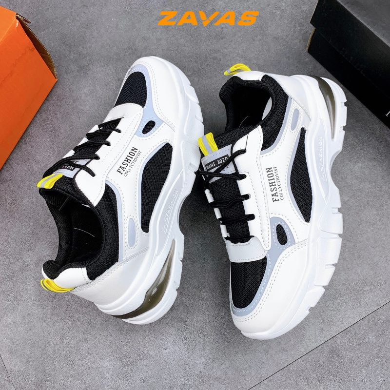Giày thể thao sneaker nữ ZAVAS đế êm nhẹ thoáng khí đế cao 4cm form giày gọn cộng nghệ Air tạo độ êm - S395