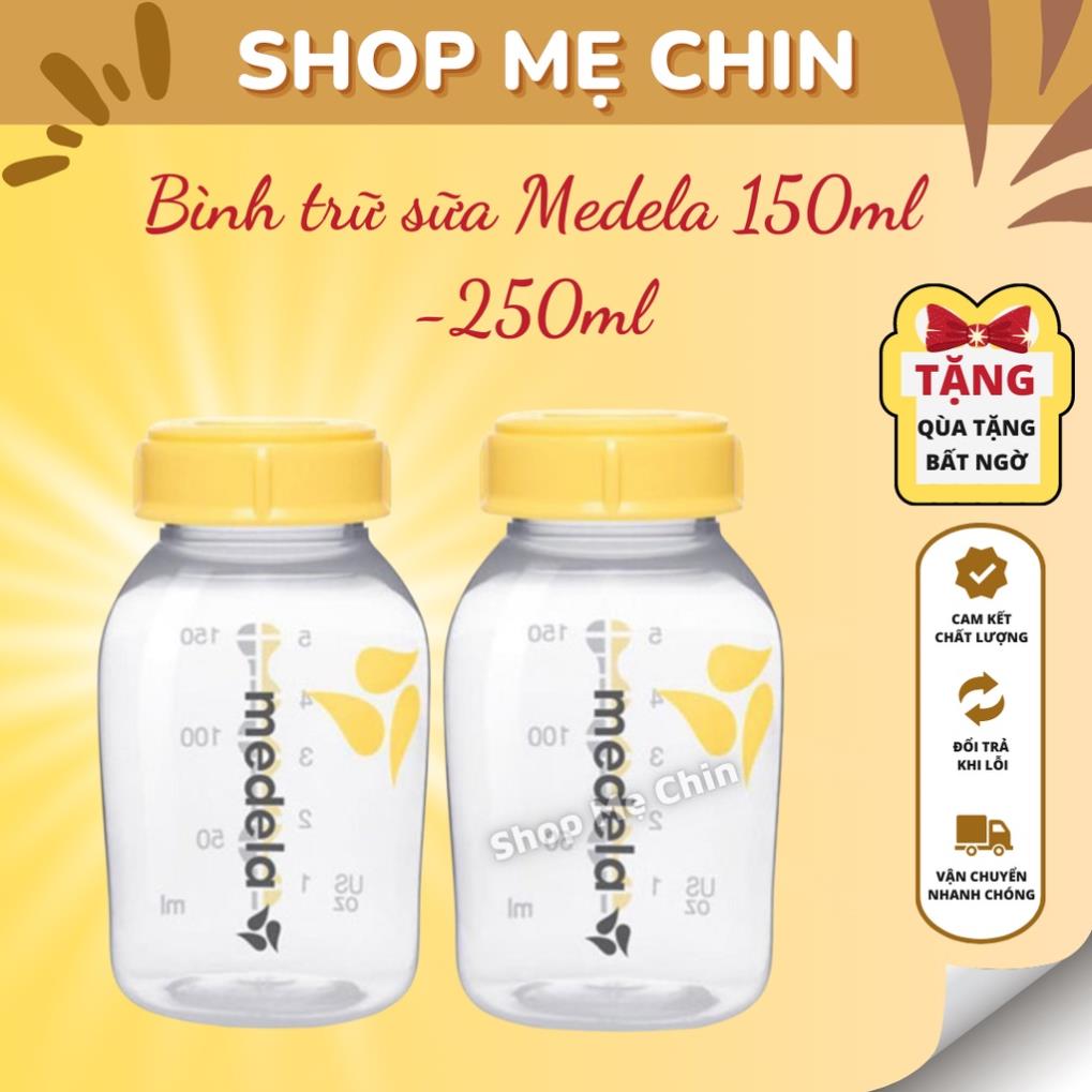 Bình trữ sữa Medela 150ml -250ml chính hãng chất liệu Silicone sản xuất