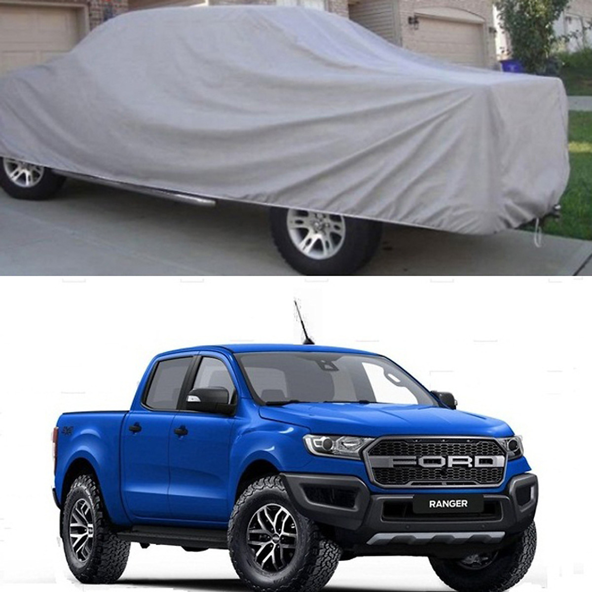 Bạt Phủ Xe Bán Tải Ford Ranger Vải Dù Siêu Bền Chống Mưa Nắng