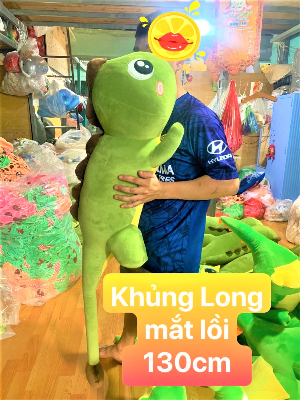 [HCM][Ảnh Thật] Gối Ôm Gấu Bông Khủng Long Mắt Lồi Cute Vải Nhung Co Dãn 4 Chiều Hàng Cao Cấp - giá xưởng - gấu bông nhồi gòn bi trắng sạch không tạp chất - gaubong268