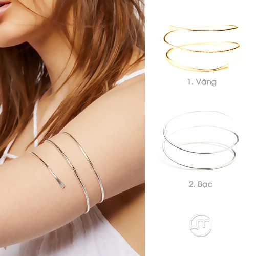 Phụ kiện thời trang giá rẻ- Vòng đeo bắp tay xoắn cá tính