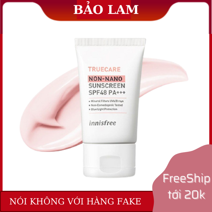 Kem Chống Nắng Dưỡng Ẩm, Dịu Nhẹ Innisfree Truecare Non-Nano Sunscreen SPF48/PA+++ 20ml