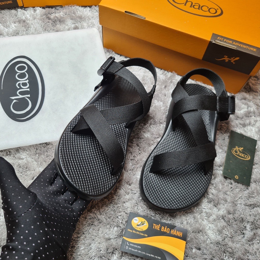 Sandal chaco quai dù màu đen đủ size nam nữ